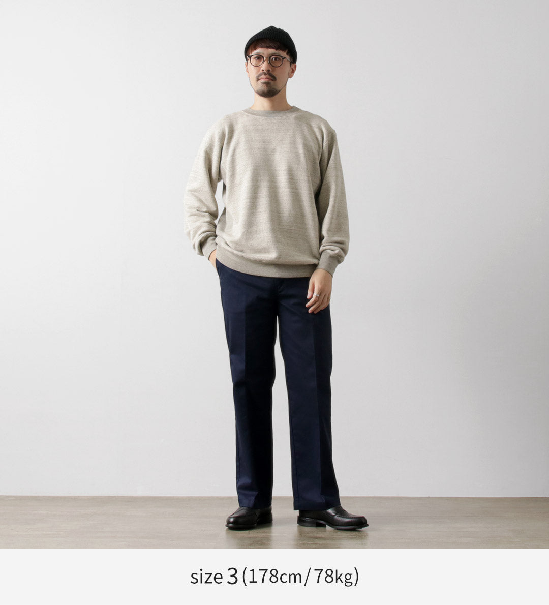 UNDYED(アンダイド) 裏毛 クルーネック スウェット カラード オーガニックコットン