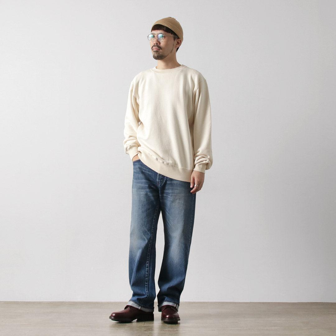 UNDYED(アンダイド) 裏毛 クルーネック スウェット カラード オーガニックコットン