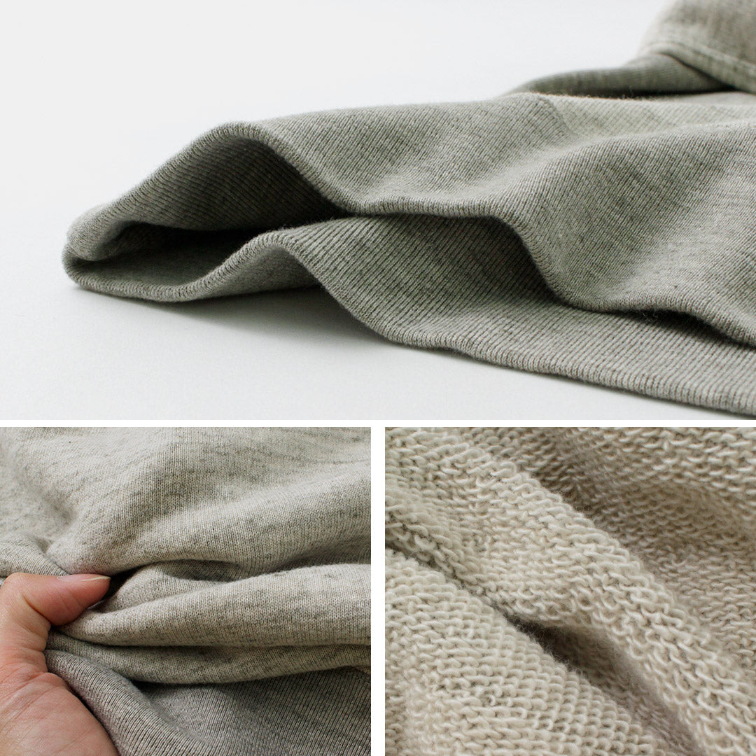UNDYED(アンダイド) 裏毛 クルーネック スウェット カラード オーガニックコットン