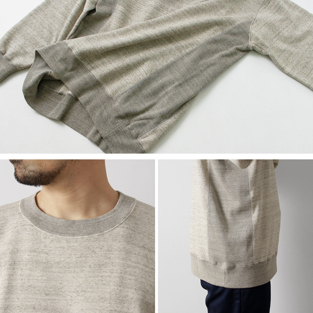 UNDYED(アンダイド) 裏毛 クルーネック スウェット カラード オーガニックコットン