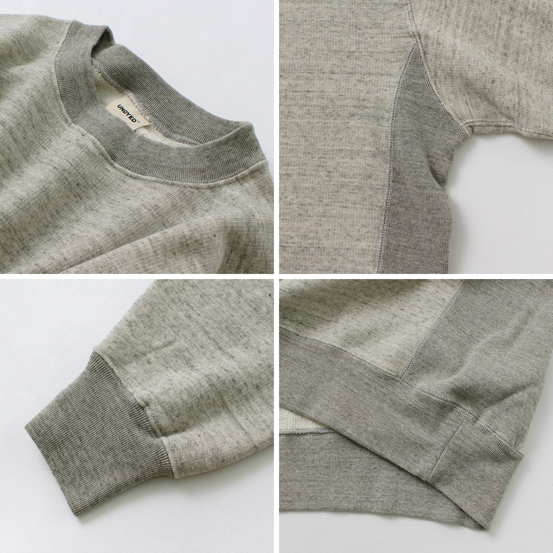 UNDYED(アンダイド) 裏毛 クルーネック スウェット カラード オーガニックコットン