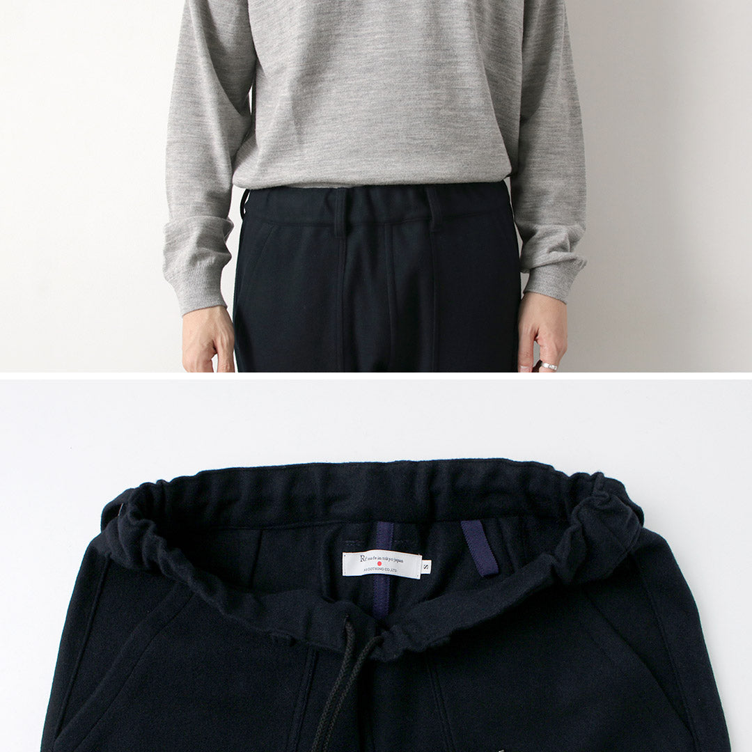 RE MADE IN TOKYO JAPAN(アールイー) スーパー140ウールメルトン イージースラックス