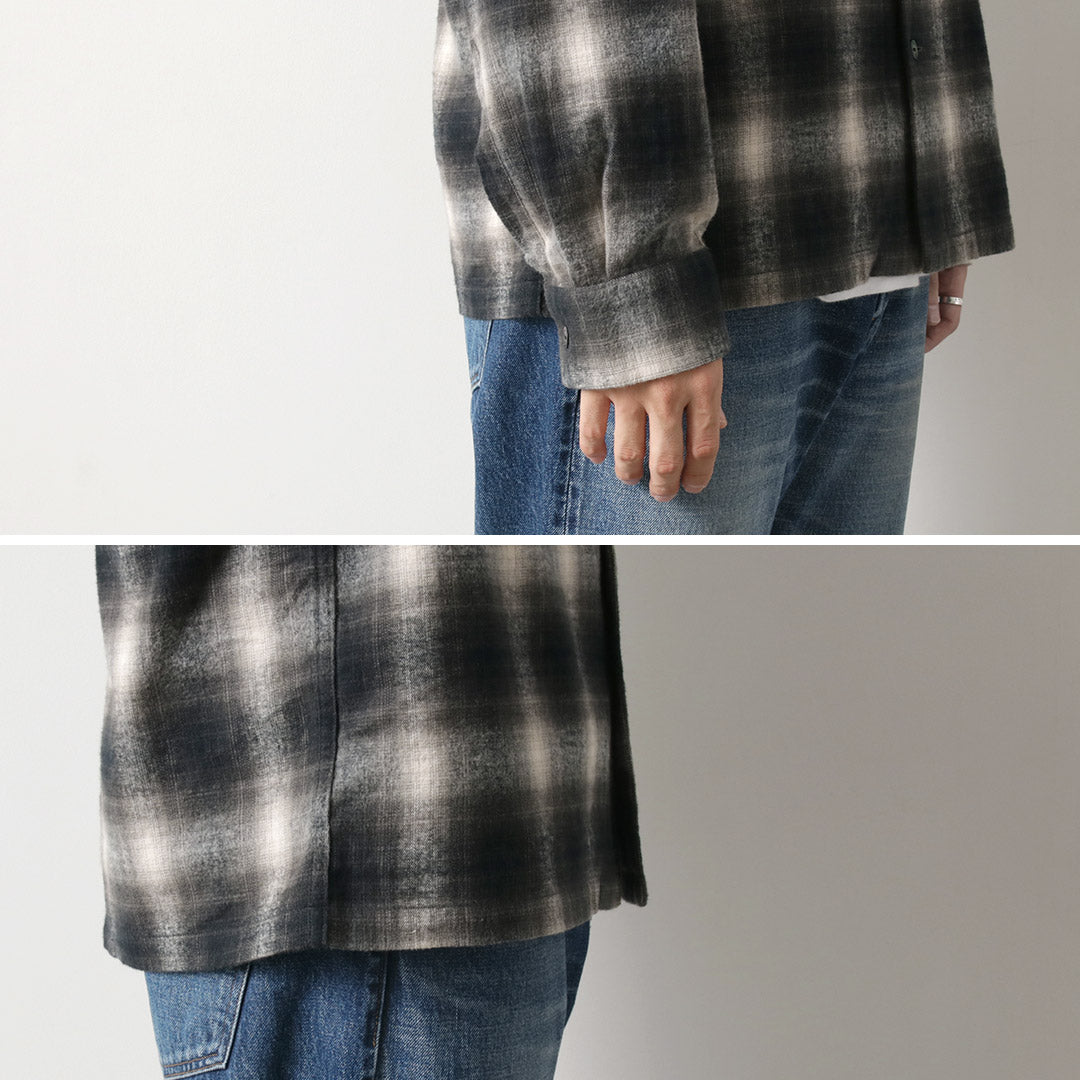 FOB FACTORY(FOBファクトリー) F3505 ネルオープンカラーシャツ