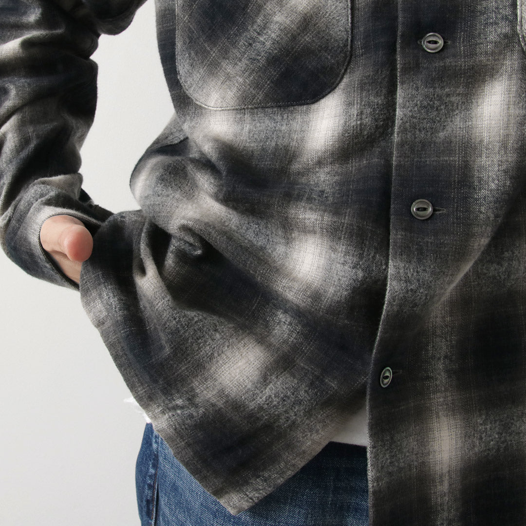 FOB FACTORY(FOBファクトリー) F3505 ネルオープンカラーシャツ