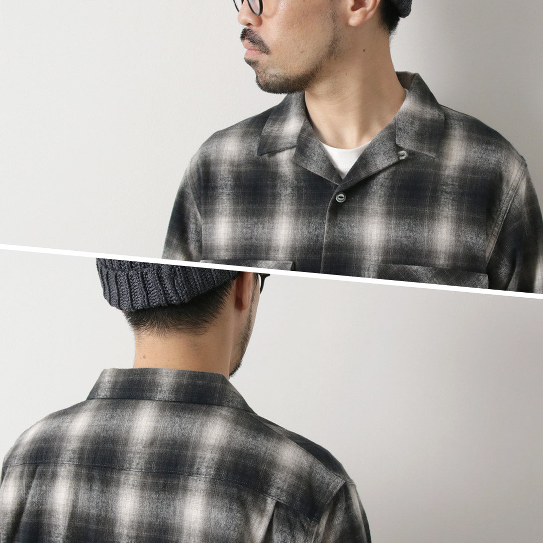 FOB FACTORY(FOBファクトリー) F3505 ネルオープンカラーシャツ