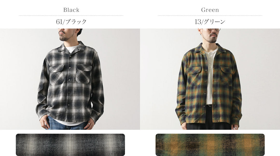 FOB FACTORY(FOBファクトリー) F3505 ネルオープンカラーシャツ