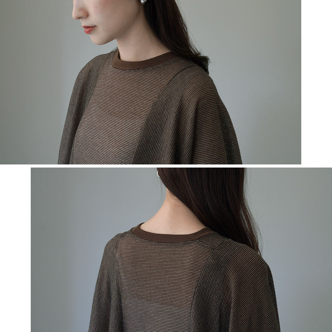 【30%OFF】CHIGNON(シニヨン) ケープスリーブボーダーTOPS