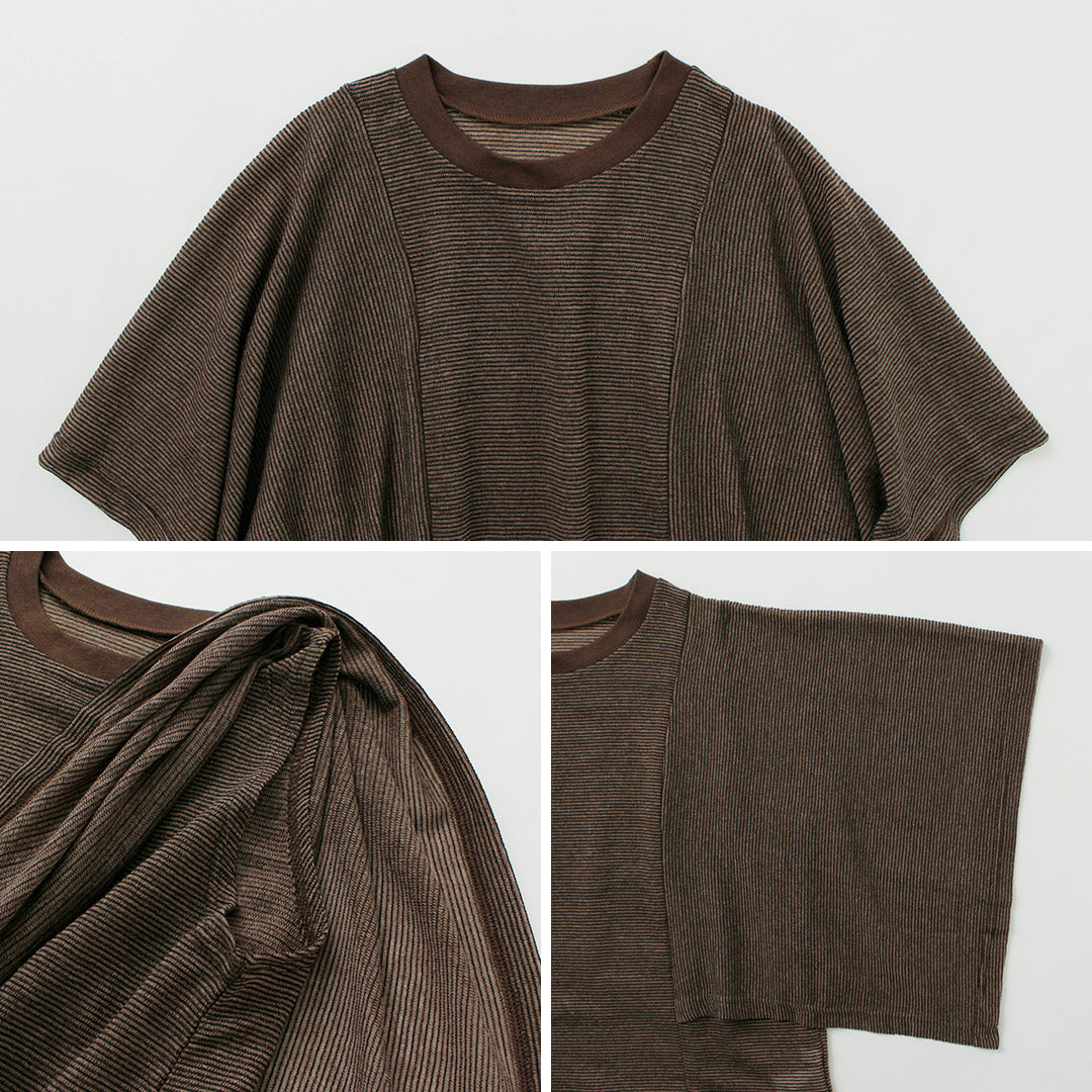 【30%OFF】CHIGNON(シニヨン) ケープスリーブボーダーTOPS