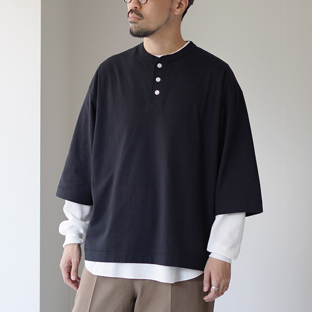 【50%OFF】HEALTHKNIT(ヘルスニット)別注 2パックTシャツ 7分袖+ロングスリーブワッフル / メンズ トップス 長袖 カジュアル 2Pack 3/4 sleeve+L/S waffle Layerd Tee