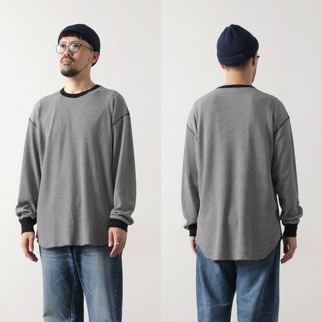HEALTHKNIT(ヘルスニット)別注 2パックTシャツ 7分袖+ロングスリーブワッフル / メンズ トップス 長袖 カジュアル 2Pack 3/4 sleeve+L/S waffle Layerd Tee