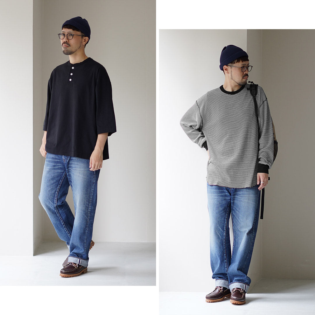HEALTHKNIT(ヘルスニット)別注 2パックTシャツ 7分袖+ロングスリーブワッフル / メンズ トップス 長袖 カジュアル 2Pack 3/4 sleeve+L/S waffle Layerd Tee