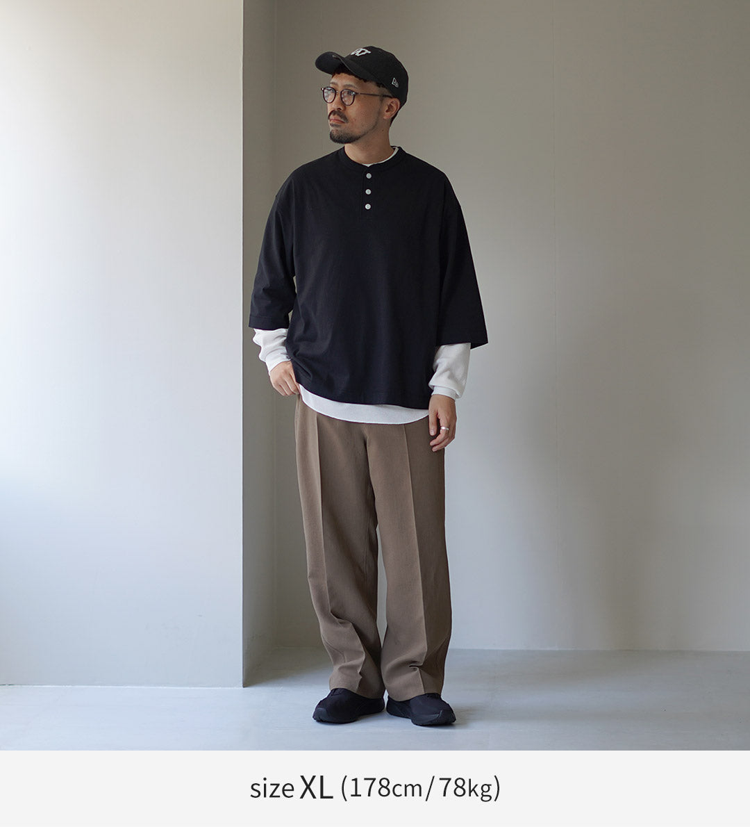 HEALTHKNIT(ヘルスニット)別注 2パックTシャツ 7分袖+ロングスリーブワッフル / メンズ トップス 長袖 カジュアル 2Pack 3/4 sleeve+L/S waffle Layerd Tee