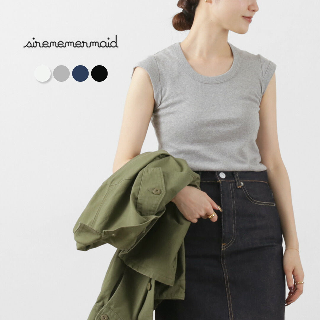 【20%OFF】SIRENEMERMAID(シレーヌマーメイド) スクープネック キャップスリーブ 2024年モデル
