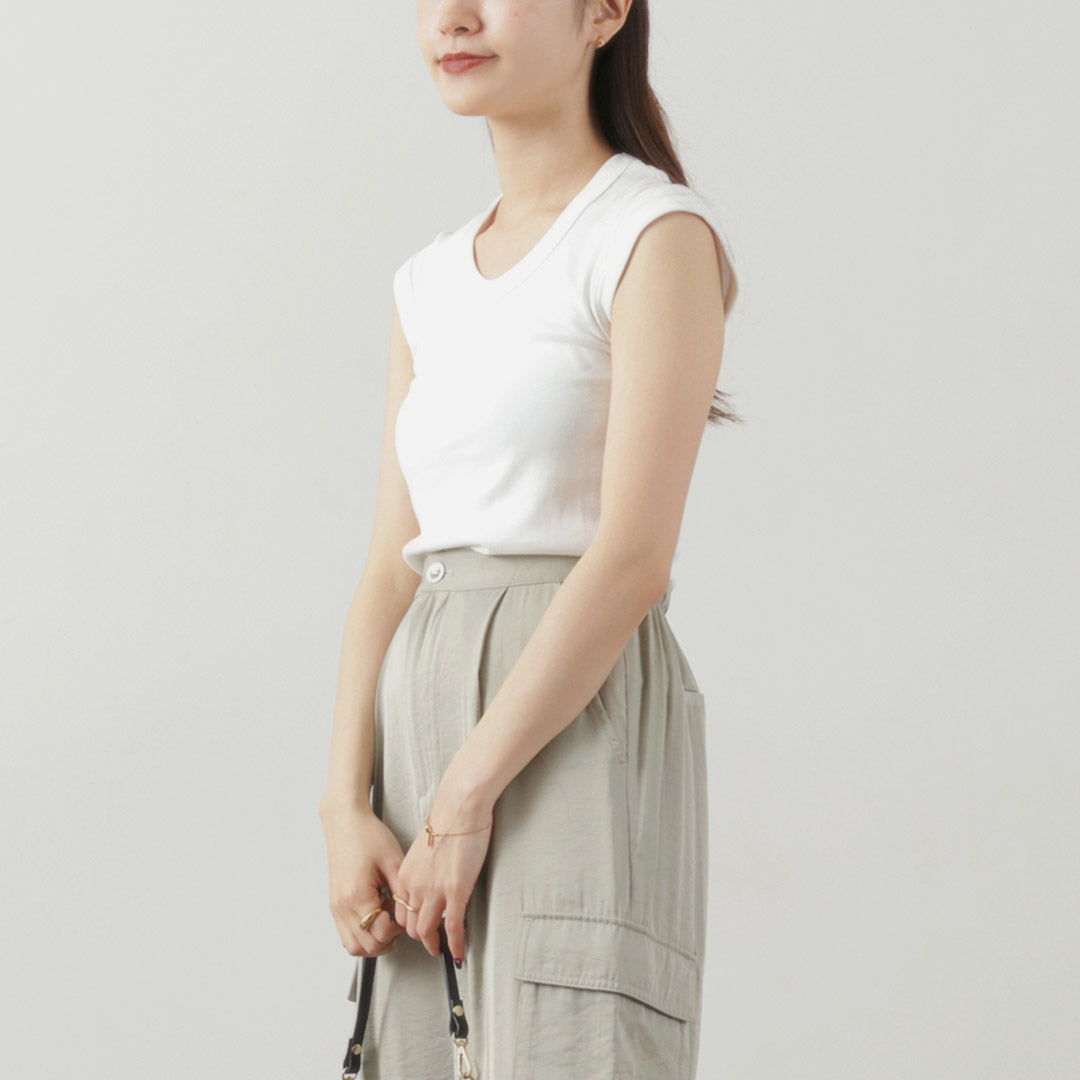 【20%OFF】SIRENEMERMAID(シレーヌマーメイド) スクープネック キャップスリーブ 2024年モデル