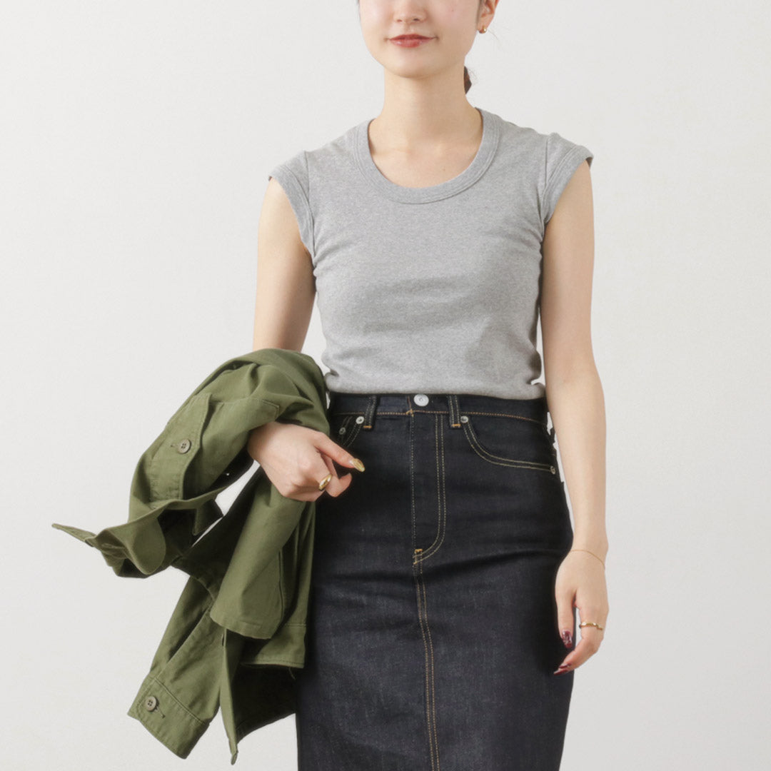 【20%OFF】SIRENEMERMAID(シレーヌマーメイド) スクープネック キャップスリーブ 2024年モデル