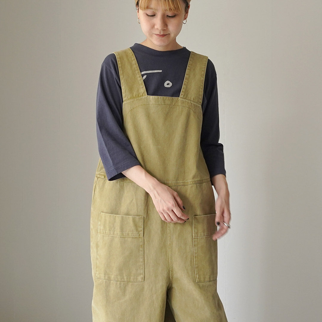 TUMUGU(ツムグ) ピグメント コットンツイル 2WAY サロペット