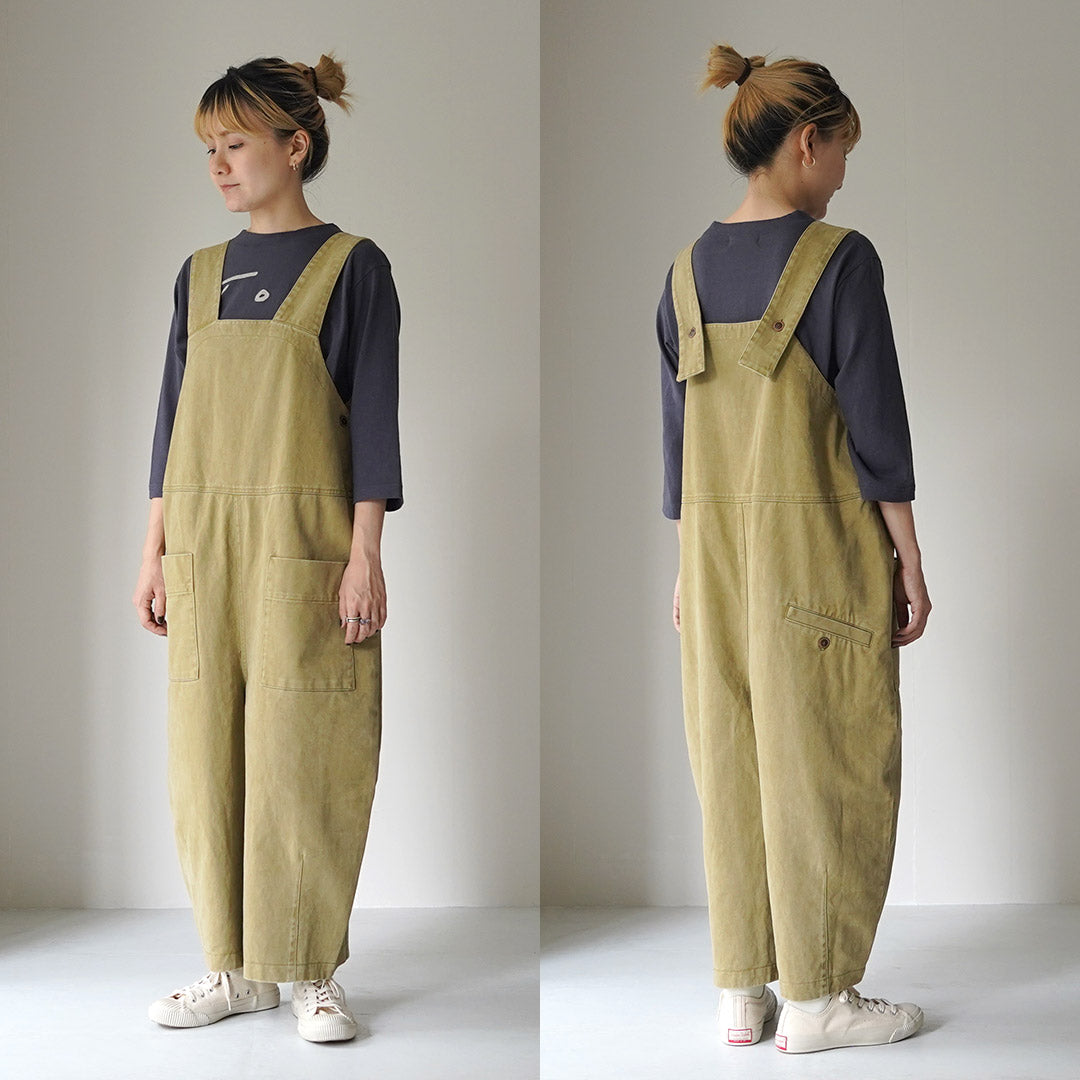 TUMUGU(ツムグ) ピグメント コットンツイル 2WAY サロペット