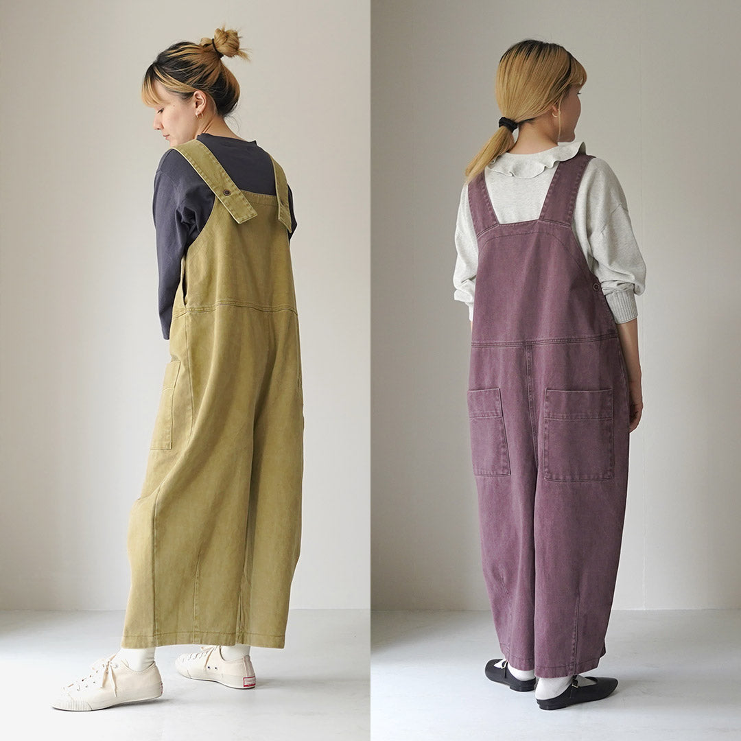 TUMUGU(ツムグ) ピグメント コットンツイル 2WAY サロペット