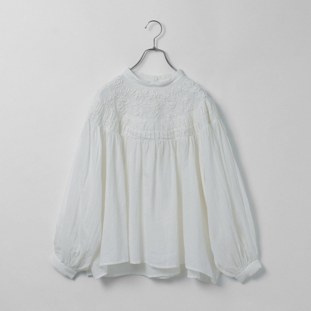 【30%OFF】TUMUGU(ツムグ) ハンド刺繍 コットンモス プルオーバー