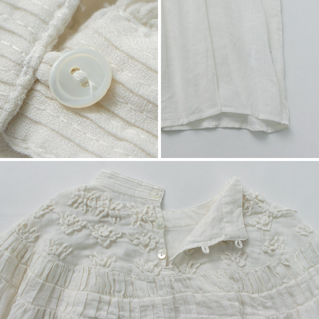 【30%OFF】TUMUGU(ツムグ) ハンド刺繍 コットンモス プルオーバー