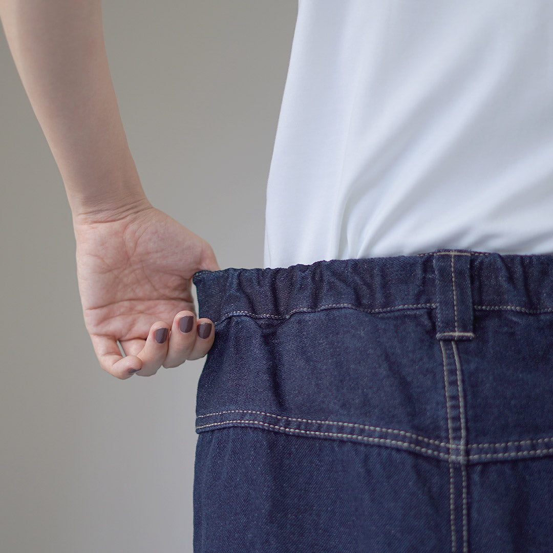TUMUGU(ツムグ) 12oz コットンリネンデニム ワイドパンツ