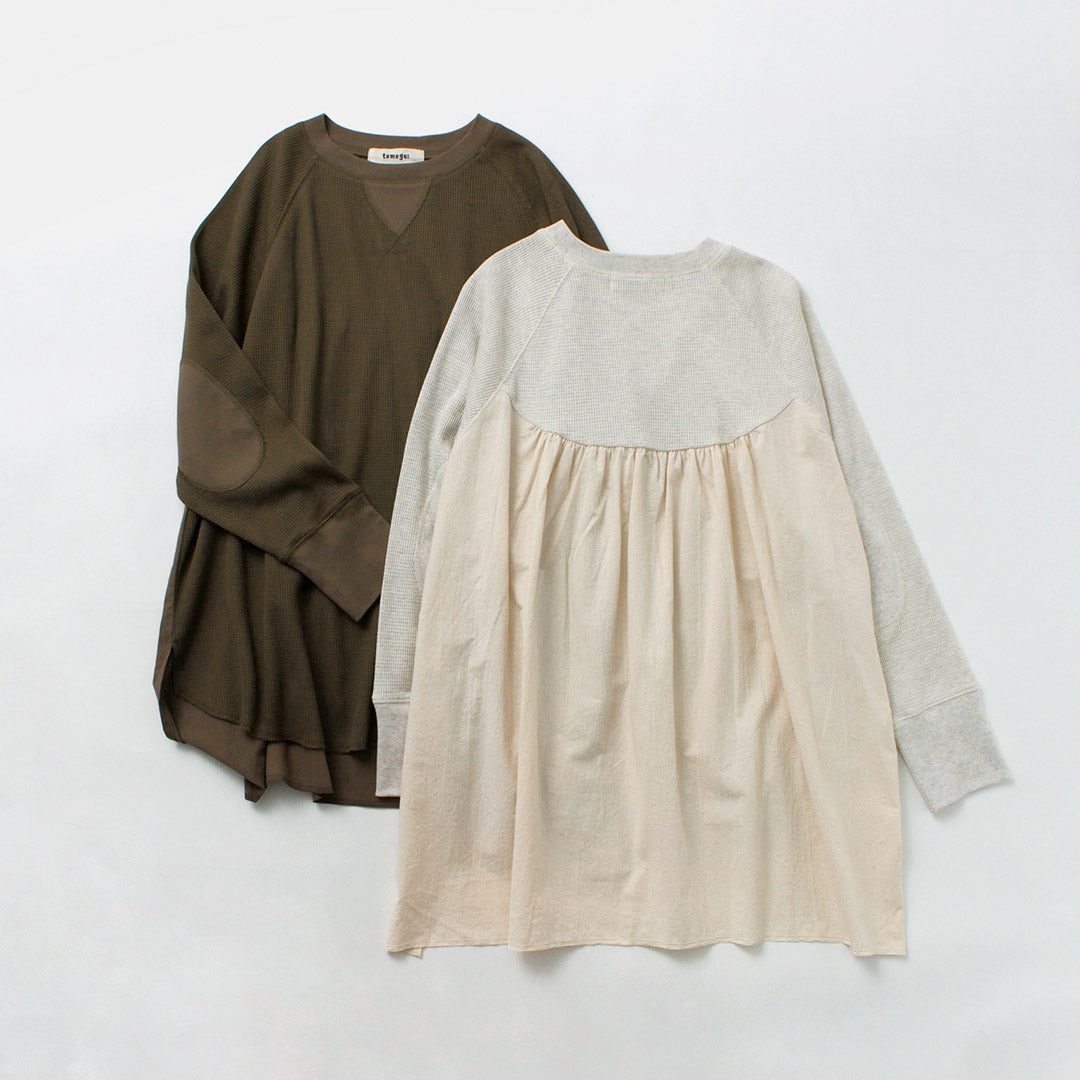 TUMUGU(ツムグ) コットンワッフル プルオーバー