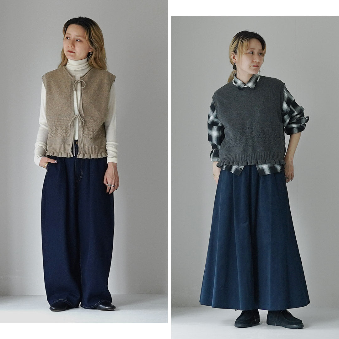 TUMUGU(ツムグ) コットンスパン 2Wayベスト