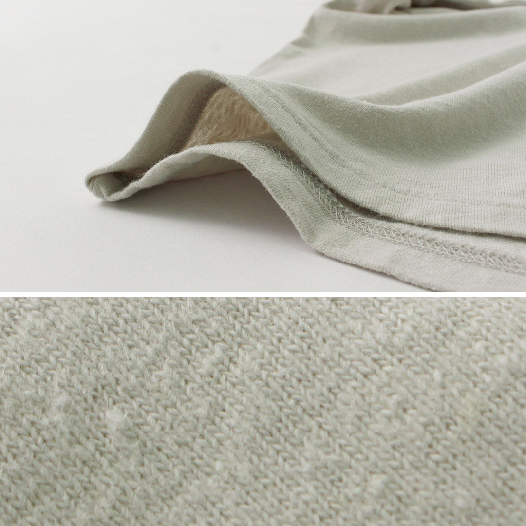 【20%OFF】ROCOCO(ロココ) リネンコットン キーネックTシャツ 2024年モデル