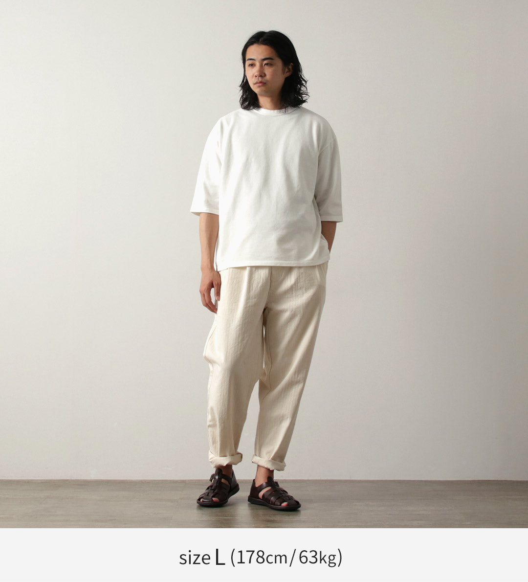 ROCOCO(ロココ) 鹿の子 7分袖Tシャツ