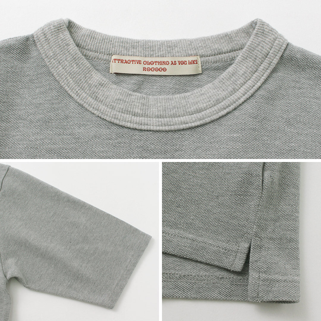 ROCOCO(ロココ) 鹿の子 7分袖Tシャツ