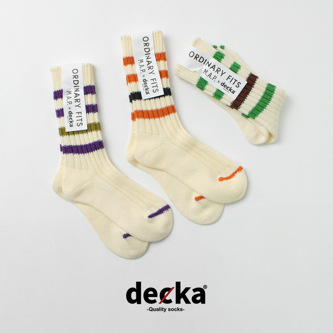 DECKA QUALITY SOCKS(デカ)M.A.P ヘビーウエイト ラインソックス