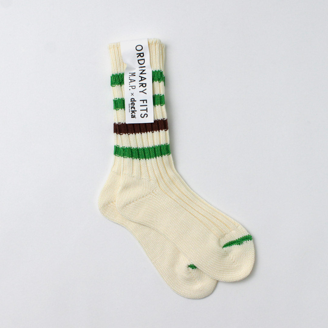 DECKA QUALITY SOCKS(デカ)M.A.P ヘビーウエイト ラインソックス