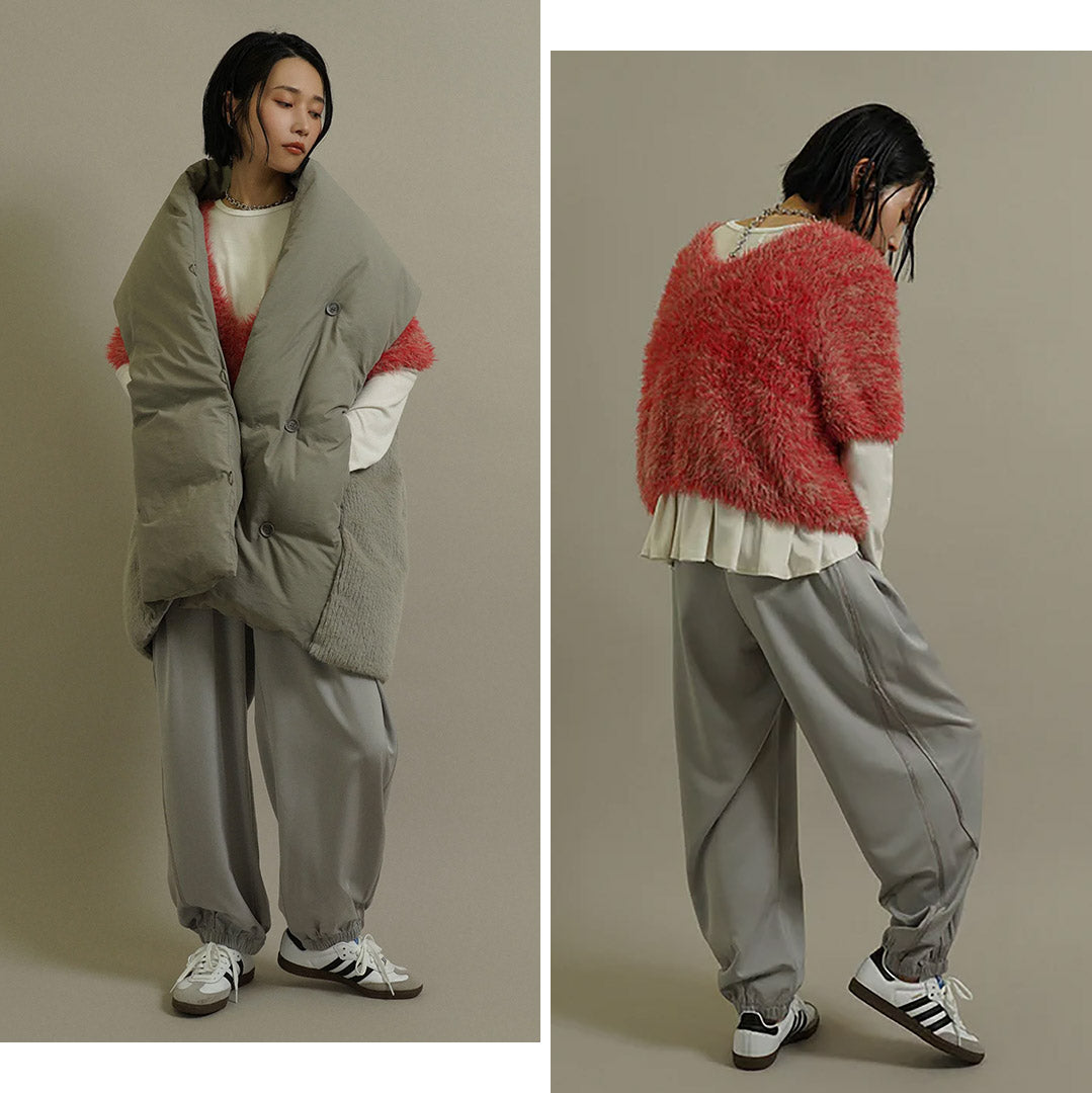 【30%OFF】CYAN TOKYO(シアン トーキョー) ワッシャーライン サテン ジョグパンツ