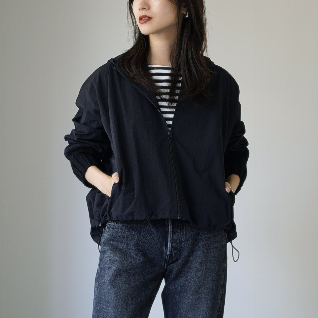 【30%OFF】MAO MADE(マオメイド) ヴィンテージウェザー ニットリブ フードジャケット