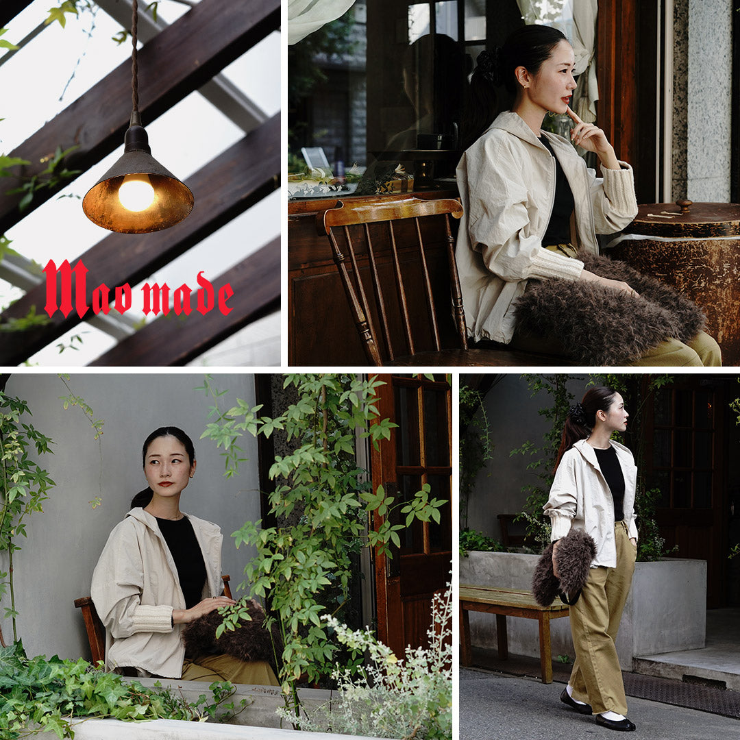 【30%OFF】MAO MADE(マオメイド) ヴィンテージウェザー ニットリブ フードジャケット