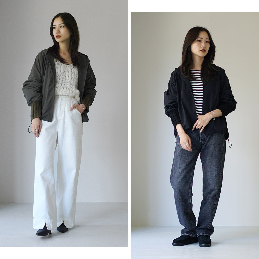 【30%OFF】MAO MADE(マオメイド) ヴィンテージウェザー ニットリブ フードジャケット