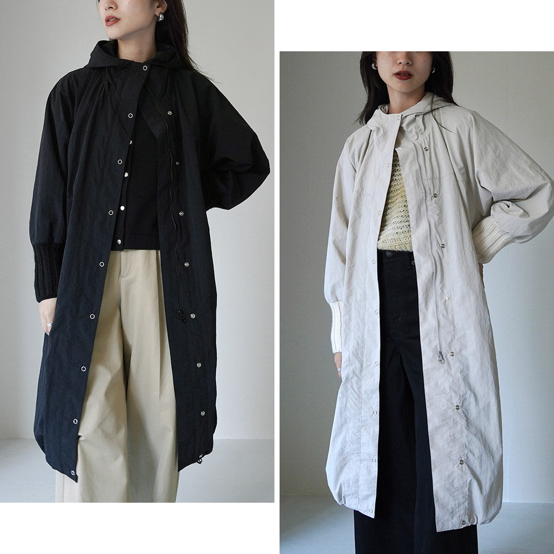 【30%OFF】MAO MADE(マオメイド) ヴィンテージウェザー ニットリブ オーバー マウンテンパーカ