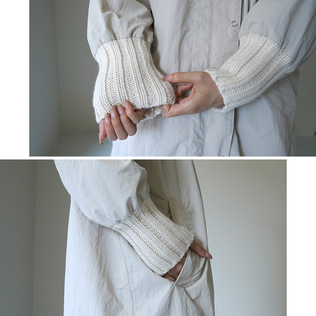 【30%OFF】MAO MADE(マオメイド) ヴィンテージウェザー ニットリブ オーバー マウンテンパーカ