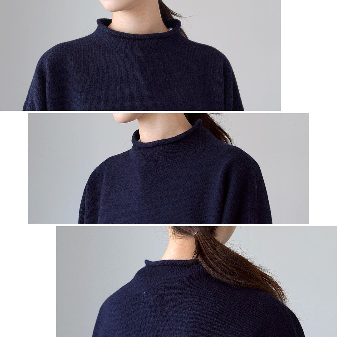 【20%OFF】MAO MADE(マオメイド)JAPAN KNIT エアヤーン コットン モックネック プルオーバー
