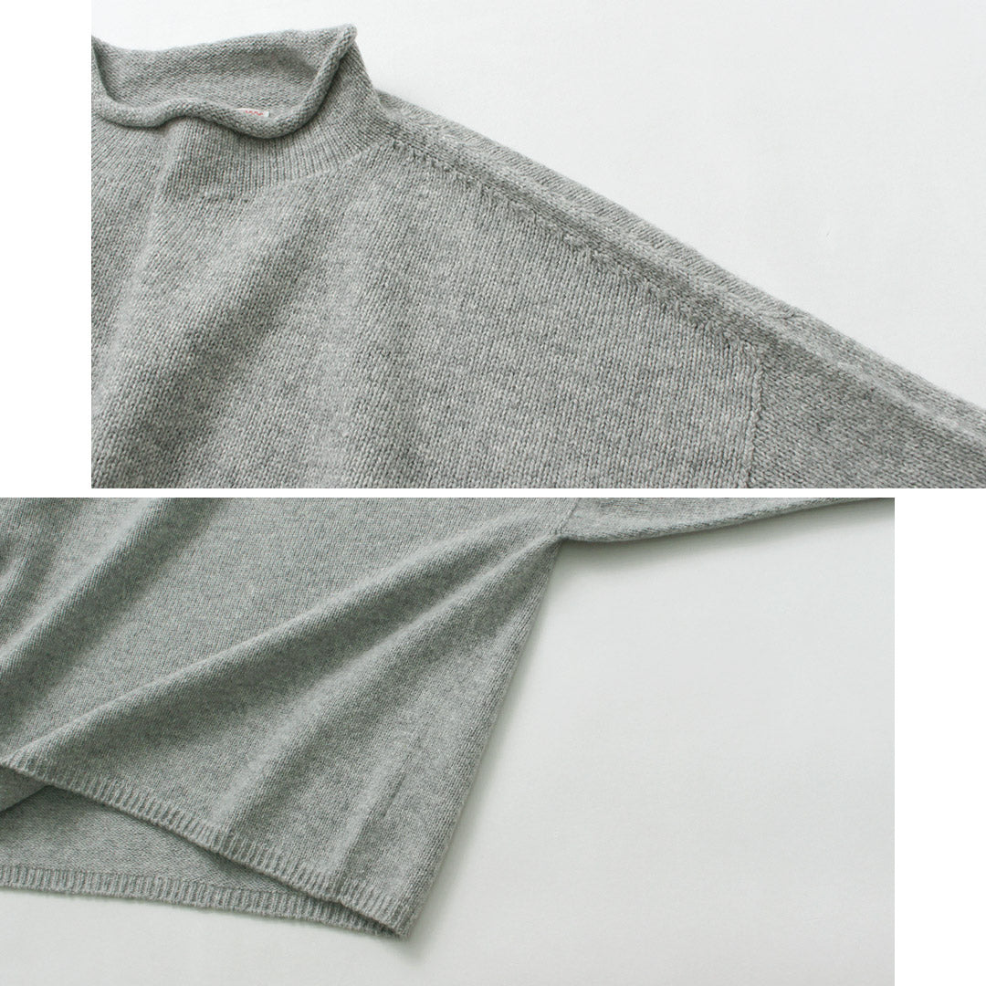 【20%OFF】MAO MADE(マオメイド)JAPAN KNIT エアヤーン コットン モックネック プルオーバー