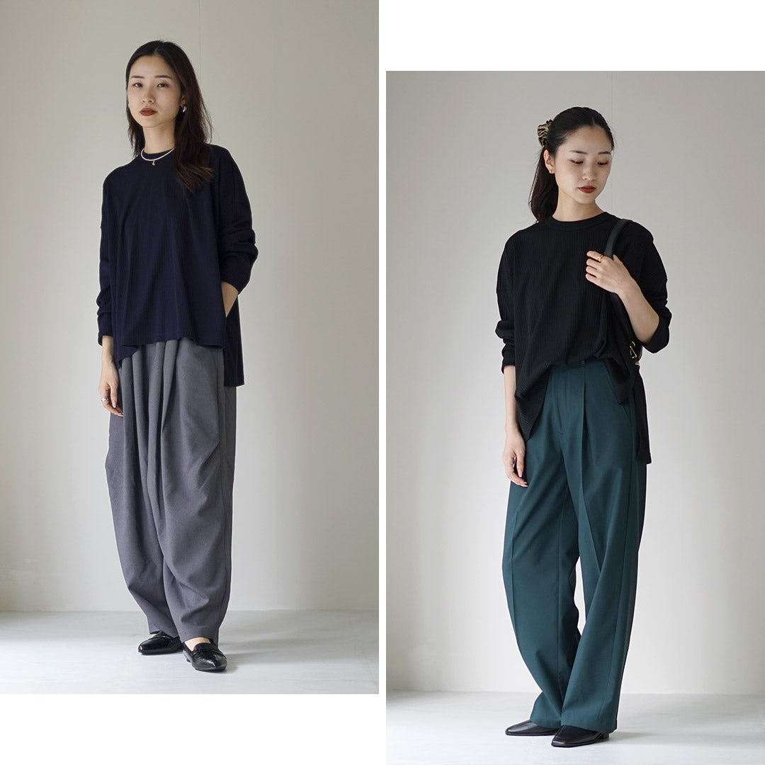 mizuiro ind(ミズイロインド) クルーネック ワイドTEE