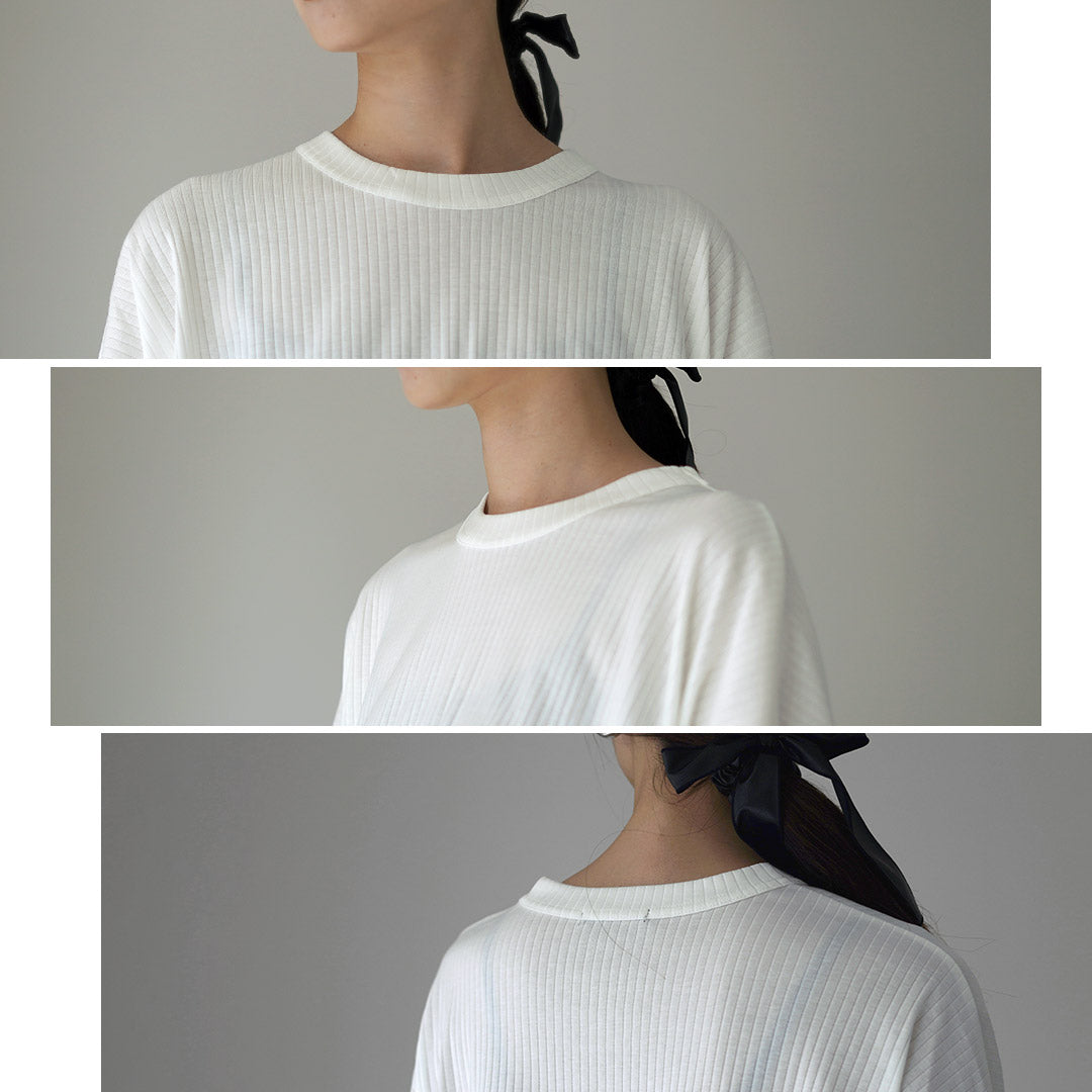 mizuiro ind(ミズイロインド) クルーネック ワイドTEE