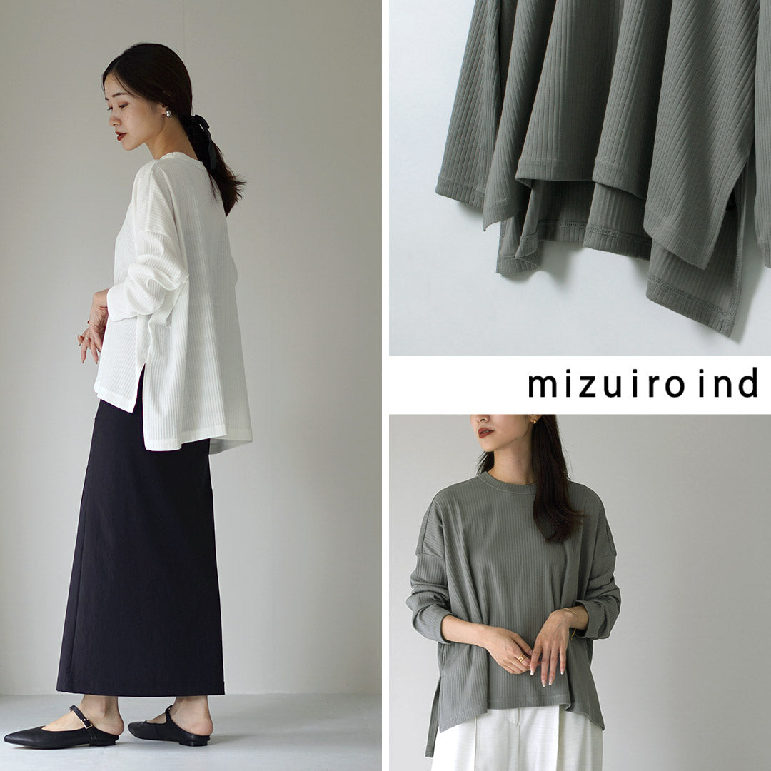 mizuiro ind(ミズイロインド) クルーネック ワイドTEE