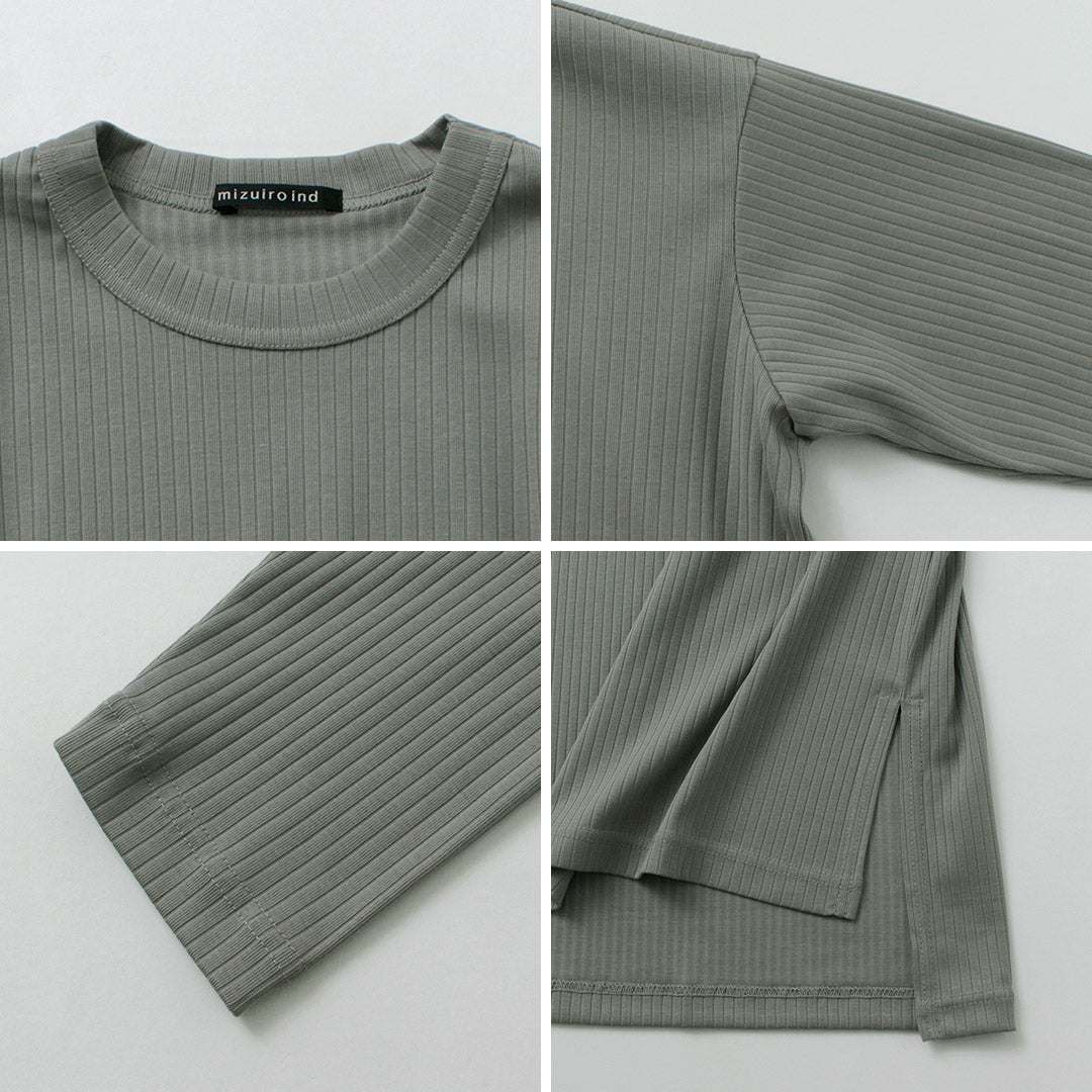 mizuiro ind(ミズイロインド) クルーネック ワイドTEE