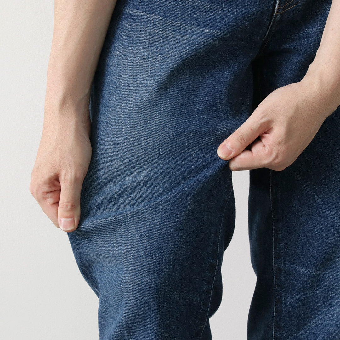 【30%OFF】JAPAN BLUE JEANS(ジャパンブルージーンズ) 12oz ストレッチ センタークリース 5Pデニム ユーズド加工