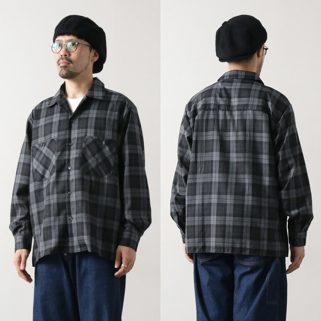 ROCOCO(ロココ) ウール オープンカラーシャツ