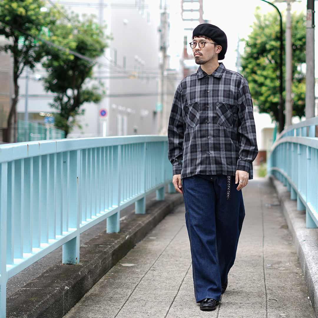 ROCOCO(ロココ) ウール オープンカラーシャツ