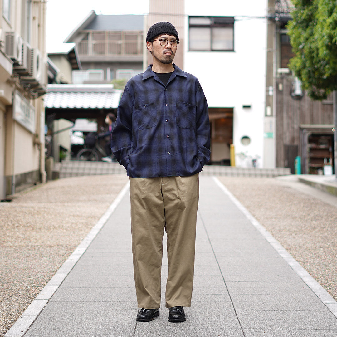 ROCOCO(ロココ) ウール オープンカラーシャツ