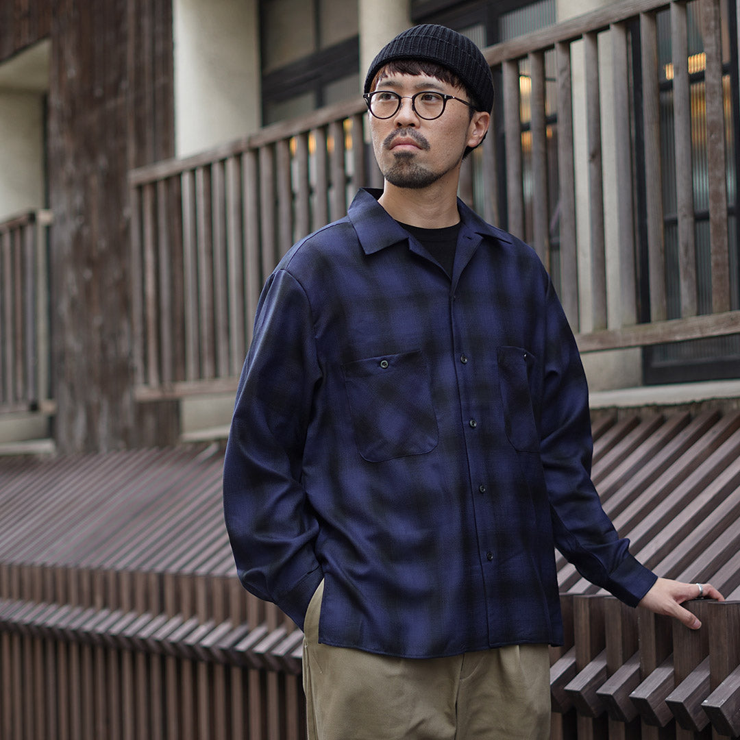 ROCOCO(ロココ) ウール オープンカラーシャツ