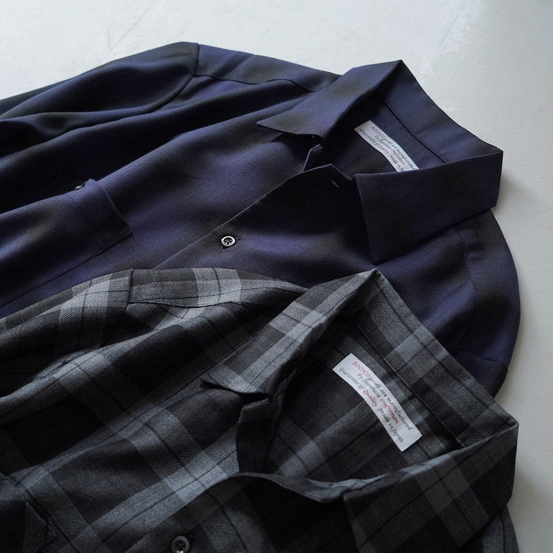 ROCOCO(ロココ) ウール オープンカラーシャツ